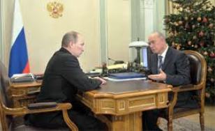 Владимир Путин и Николай Меркушкин
