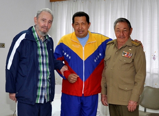 Уго Чавес и братья Кастро