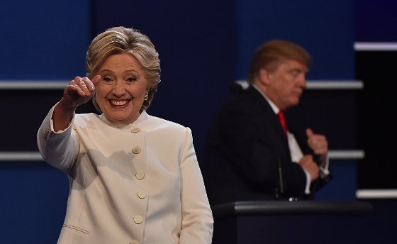 Клинтон и Трамп, 3-и дебаты © AFP 2016/ Paul J. Richards