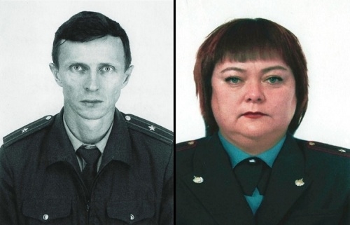Майор полиции Сергей Воробьев и майор полиции Наталья Каячева