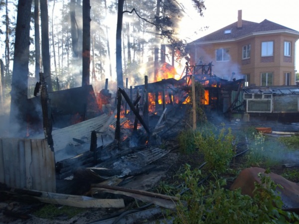 Пожар в Тольятти рядом с Царским селом