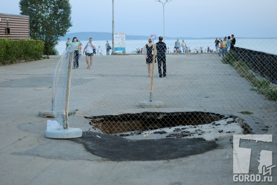 На набережной Тольятти следует быть осторожным