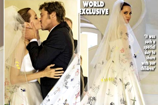 Эксклюзивные кадры свадьбы Анджелины Джоли и Брэда Питта 