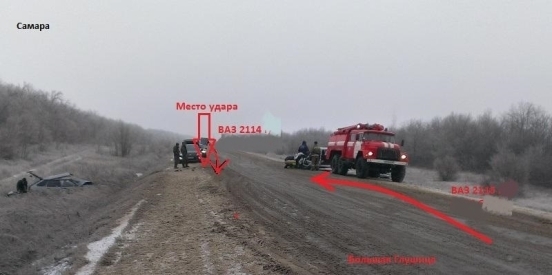 Водитель ВАЗ-2115 вылетел на встречку, следуя в сторону Самары