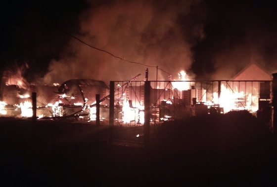 Пожар в селе Ягодное, микрорайон "Усадьба, 15 мая