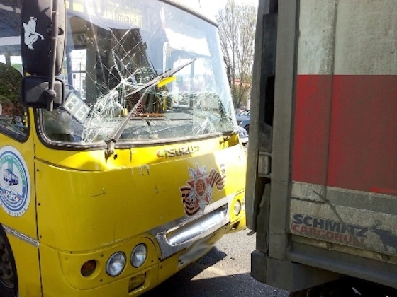 ДТП с автобусом и фурой у Самары, 26 мая