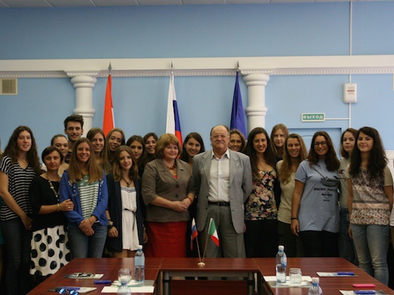 Встреча итальянских студентов в мэрии Тольятти