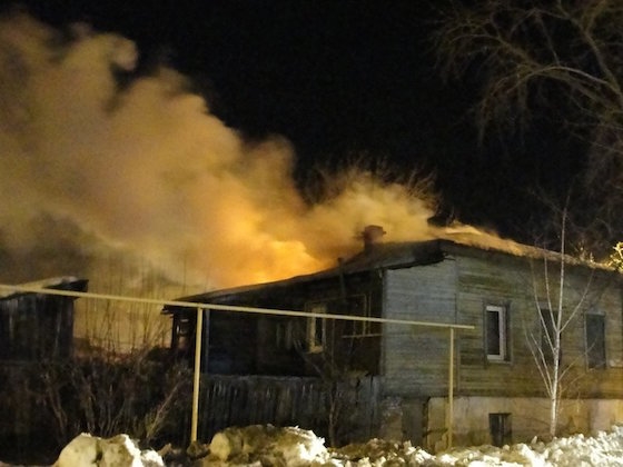 Пожар на ул. Урицкого в Сызрани