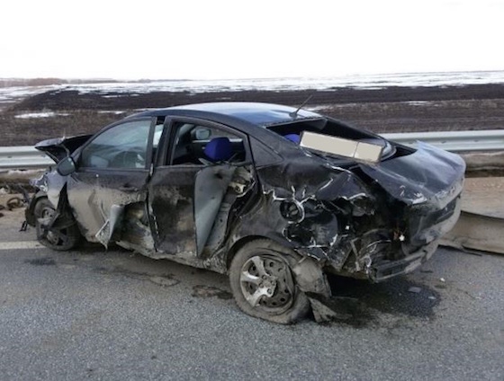 В ДТП пострадали водитель и пассажир "Соляриса"