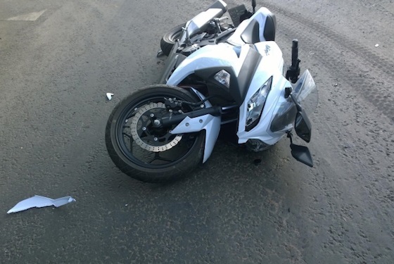 Сбитый "Ладой" мотоциклист был доставлен в больницу Самары