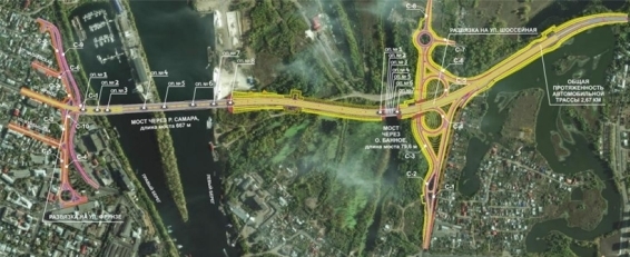 Схема мостового перехода «Фрунзенский»
