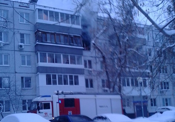 Пожар на ул. Дзержинского в Тольятти