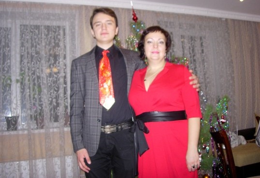 Роберт Риве с мамой