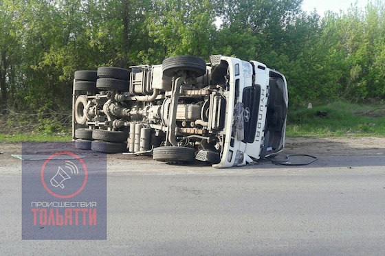 ДТП с грузовиком в промышленной зоне Тольятти, 10 мая
