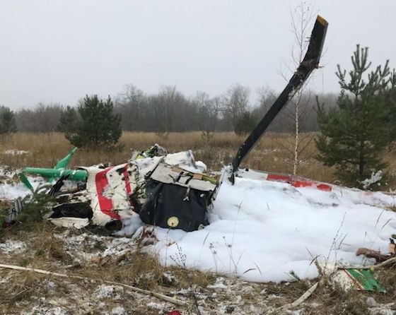 Пилот вертолета погиб на месте происшествия