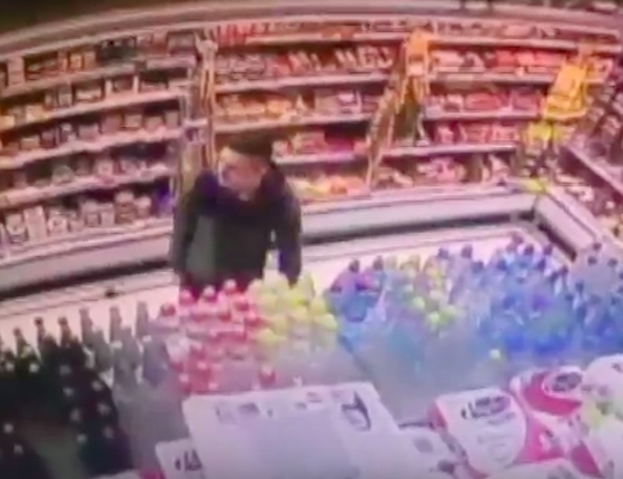 Подозреваемый в краже алкоголя из гипермаркета