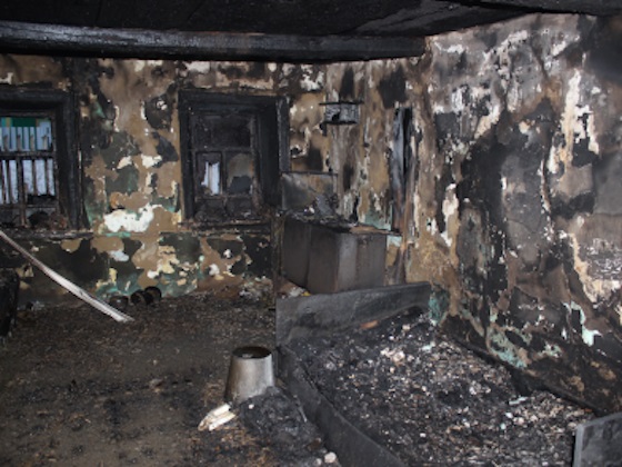 Комната, где спала женщина, выгорела полностью