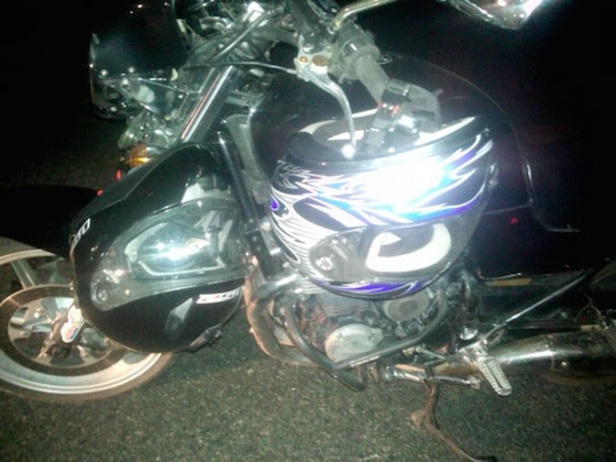 Девушка упала с мотоцикла "Хонда" на Поволжском шоссе
