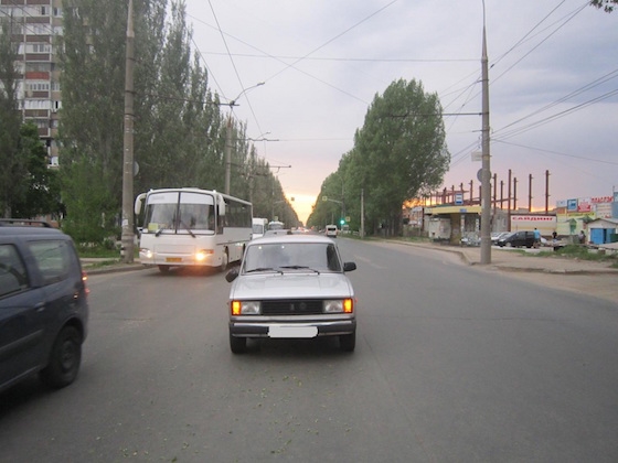 Место наезда на подростков на ул. Дзержинского