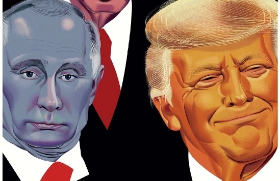 Владимир Путин и Дональд Трамп в журнале Der Spiegel 