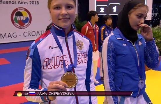 Анна Чернышева с золотой медалью