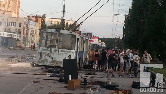 2014 г., Тольятти. Съемка одной из сцен фильма на улице Голосова