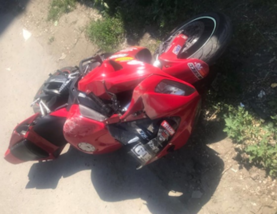 Водитель мотоцикла был госпитализирован