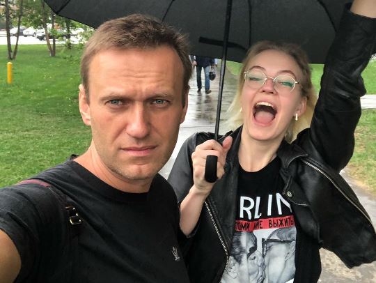 Алексей Навальный с дочерью Дарьей 
