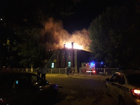 Пожар на ул. Чапаева в Тольятти