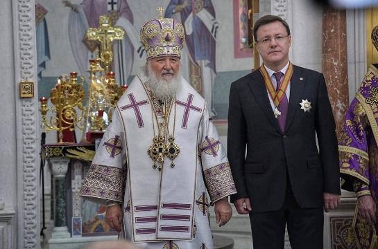 Патриарх Кирилл и Дмитрий Азаров  