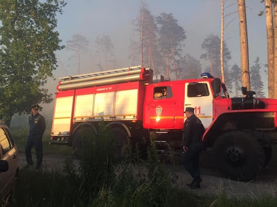 Для тушения лесного пожара привлекалось 112 человек