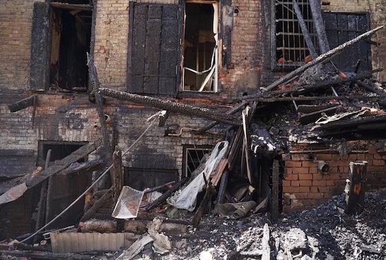 Последствия пожара на ул. Самарская, 17 июля