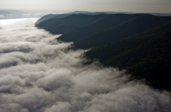 Жигулевские горы в тумане