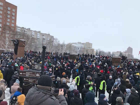 Акция в поддержку Навального в Самаре