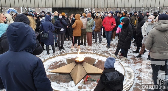 На акции протеста в Тольятти 23 января. Начиналось все мирно...