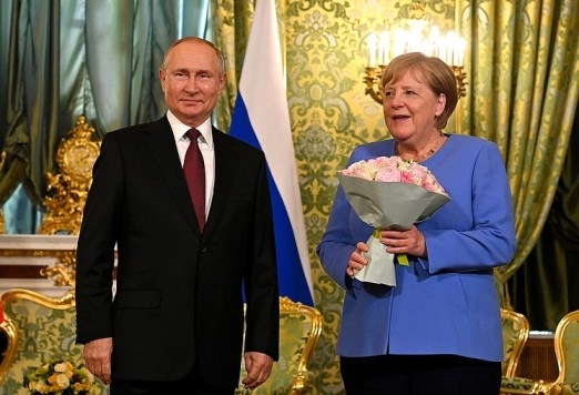 Владимир Путин и Ангела Меркель 