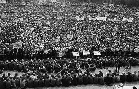 1962 г., на митинге рабочих Новочеркасска