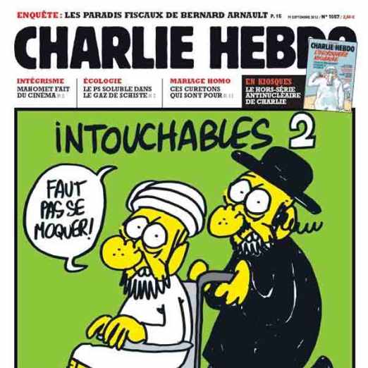 Обложка Charlie Hebdo с карикатурой на пророка Мухаммеда