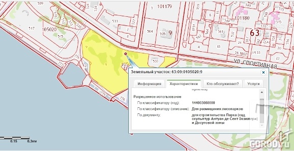 Территория ООО Кедровик в Прибрежном парке Тольятти 