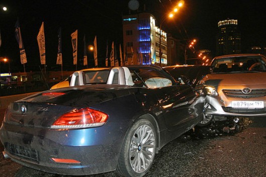 На месте ДТП с BMW на Зацепном валу Москвы