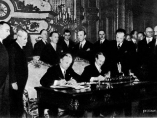 Подписание франко-германского соглашения о ненападении. 1938 г.