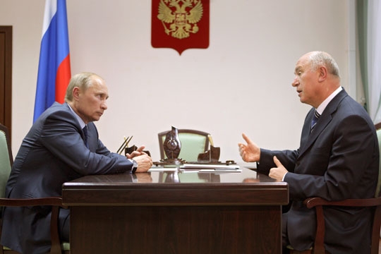 Владимир Путин и Николай Меркушкин 