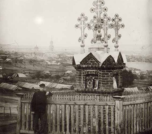 Часовня у входа на ставропольское кладбище. 1930-е гг.