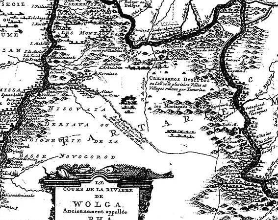 Волга на карте Адама Олеария