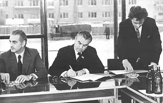 Подписание договора с «ФИАТом». Турин, 1966 г.