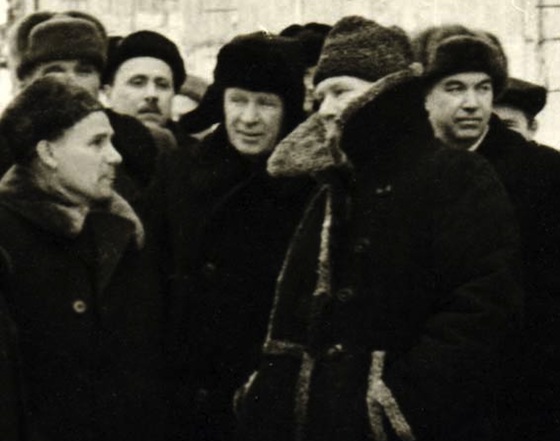 Ф.Г. Логинов на Куйбышевской ГЭС. Зима 1954-55 гг.*