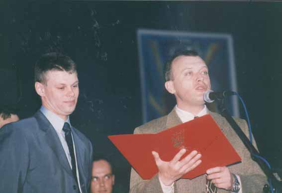 С. Иванов и С. Логинов на 10-летии ТВ ВАЗа, апрель 2000-го    
