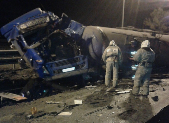 Водитель "Вольво" погиб на месте ДТП