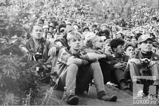 На Грушинском фестивале, 1986 г. Фото В. Смирнова