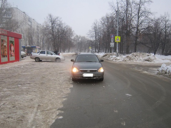 Место наезда на мальчика на бульваре Королева в Тольятти